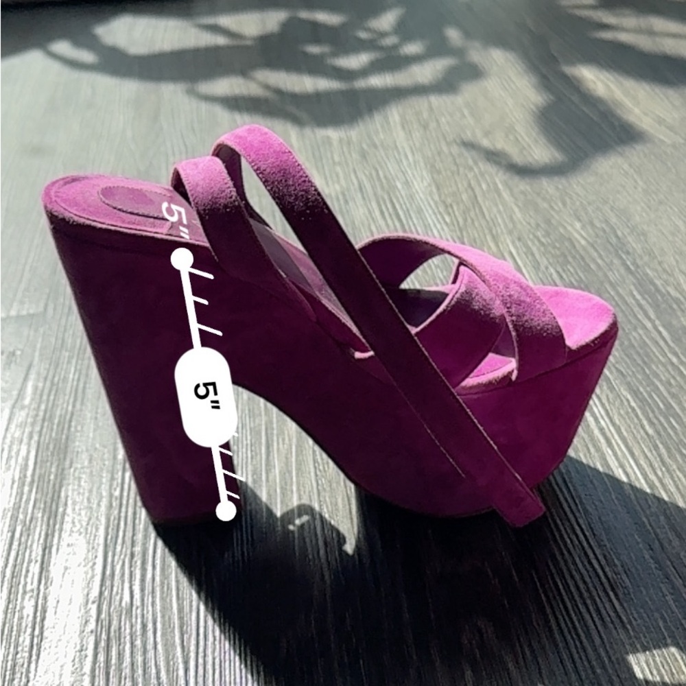 Christian Louboutin Elegant Purple Platform Sandals - Picture 5 of 7